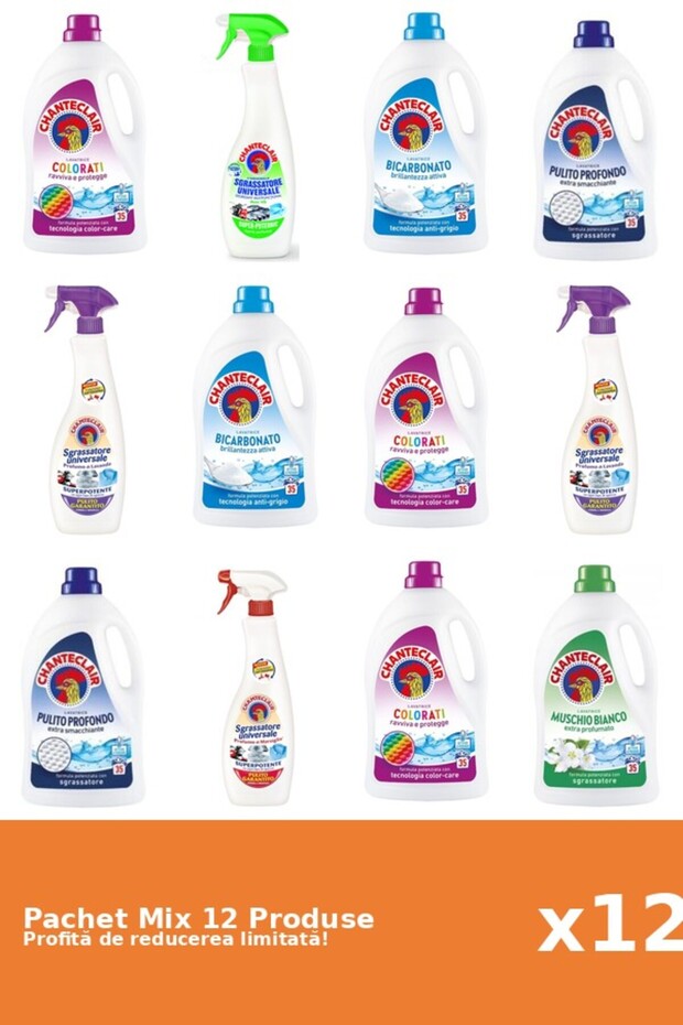 Set 12 Mix Chanteclair: 8 Detergent, 4 Degresant
