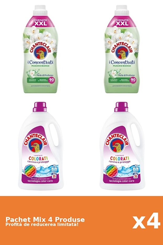 Set 4 Mix Chanteclair: 2 Conditioner, 2 Detergent - 1