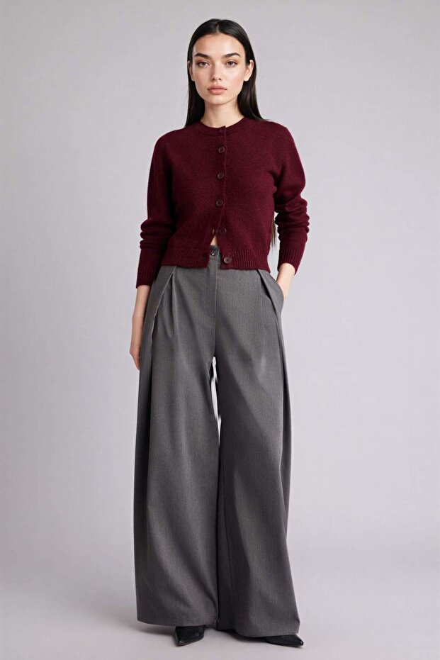 Regular Fıt Bisiklet Yaka Hırka E3654AX26SP - 2