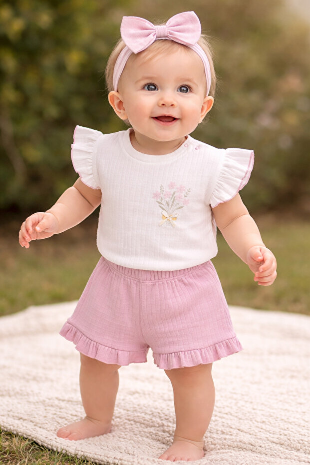 Floral Printed T-Shirt Shorts Set