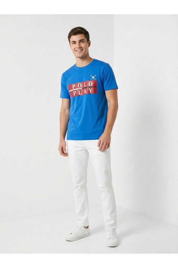 Mens Graphic T-shirt -BLUE