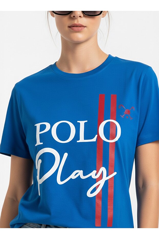 Ladies Graphic T-shirt -ROYAL BLUE