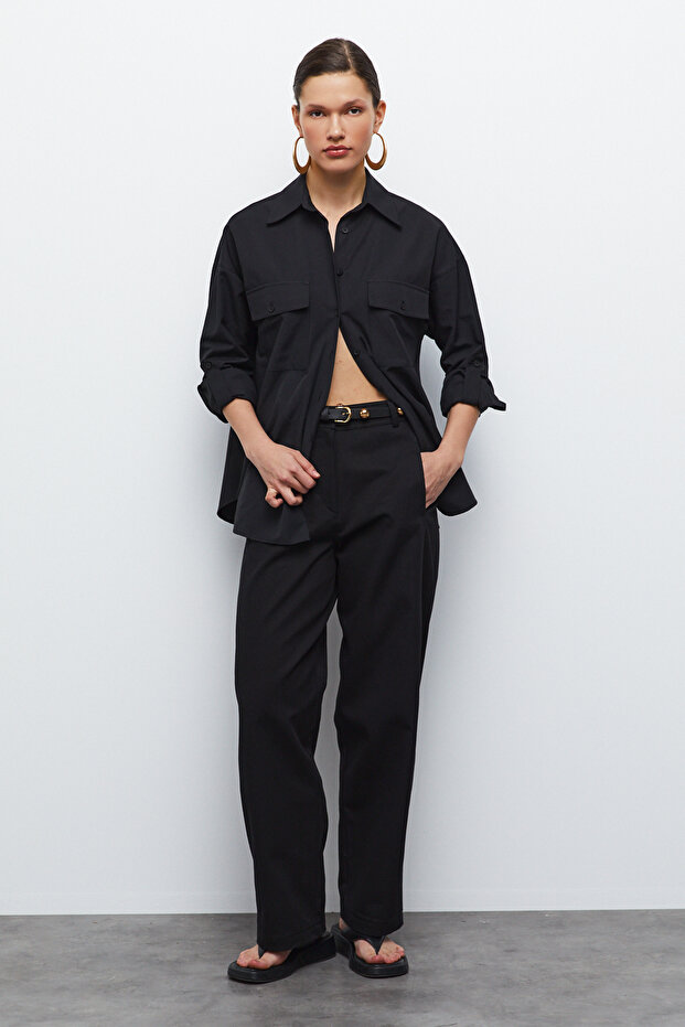 Cepli Oversize Gömlek - 2