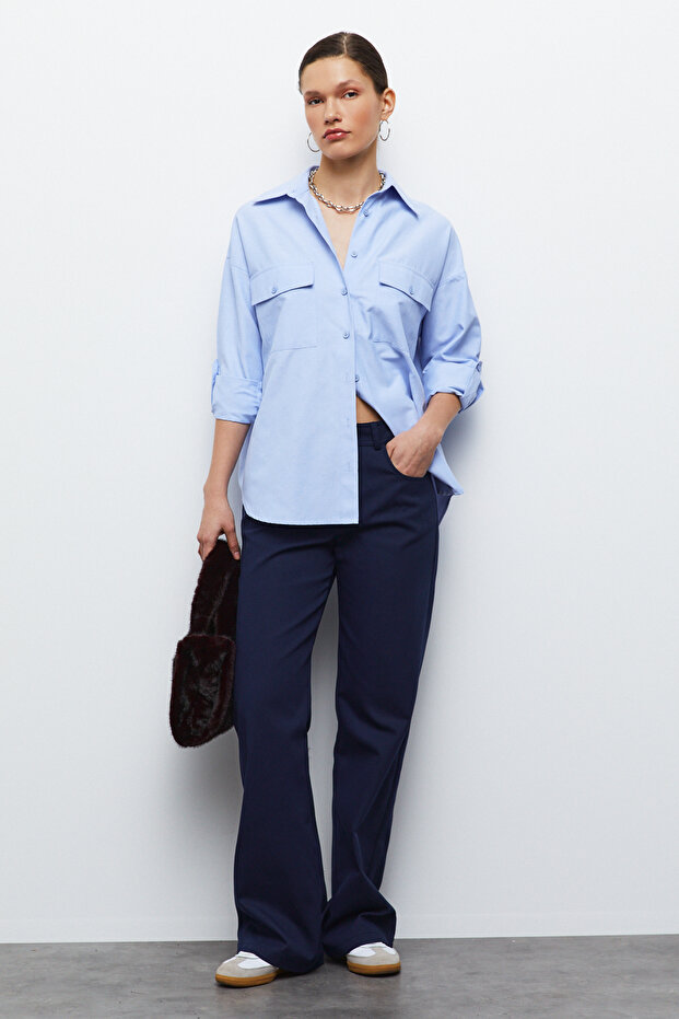 Cepli Oversize Gömlek - 4