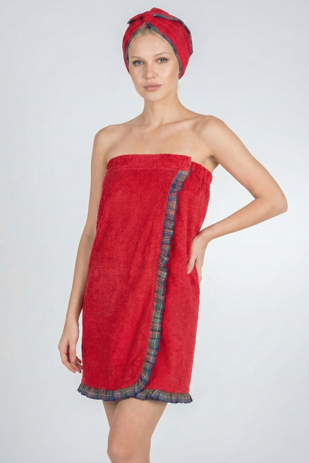 Sauna Seti 2 Parça – Havlu + Bone - 1