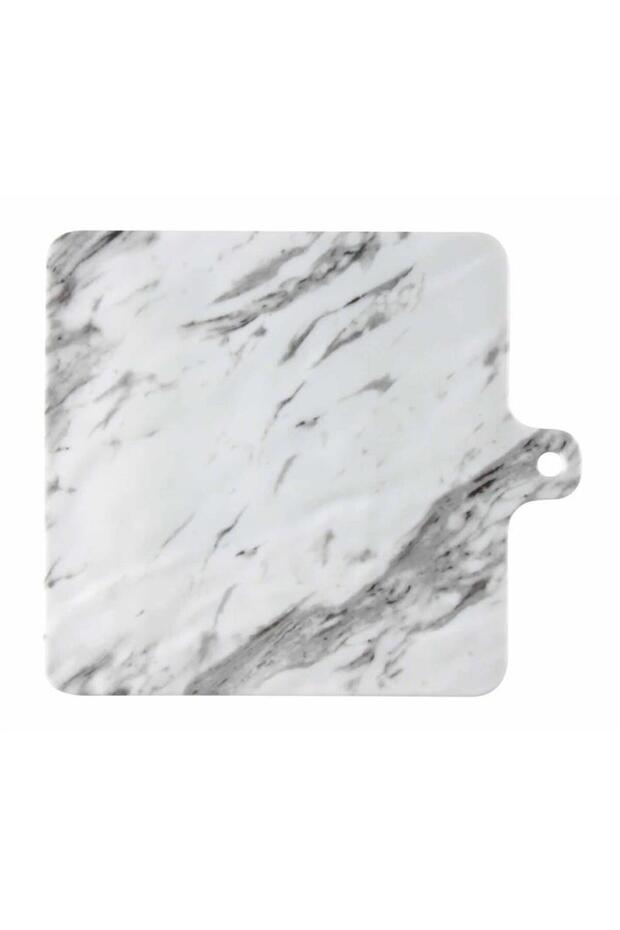 Open Buffet Melamine Presentation Plate with Marble Pattern - 1