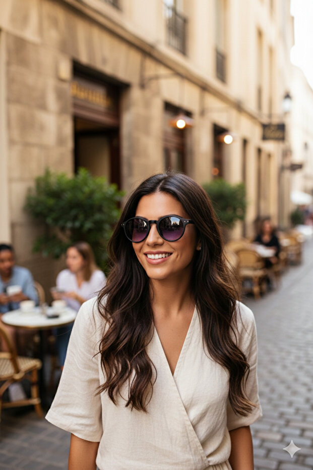 Unisex Round Sunglasses 1001 14m 53-20-140