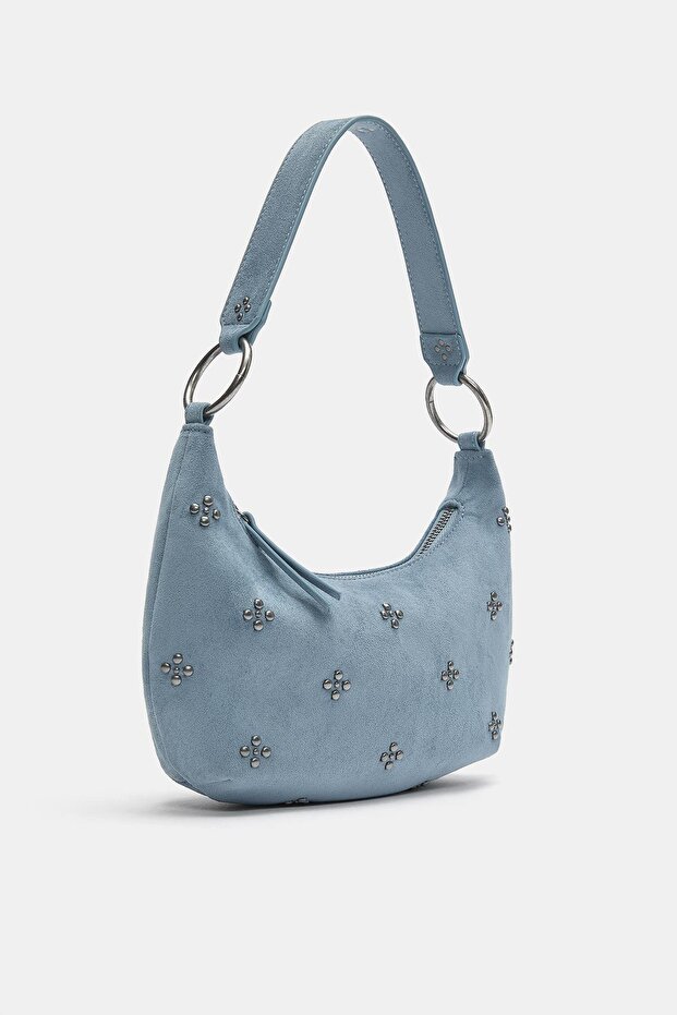 Zımba detaylı omuz çantası - 4