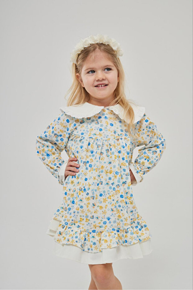 Veronica White Dress with Flowers