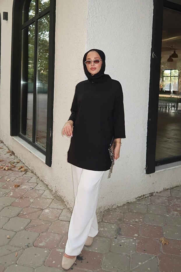 Basıc T-shirt 4-6694- SİYAH - 1