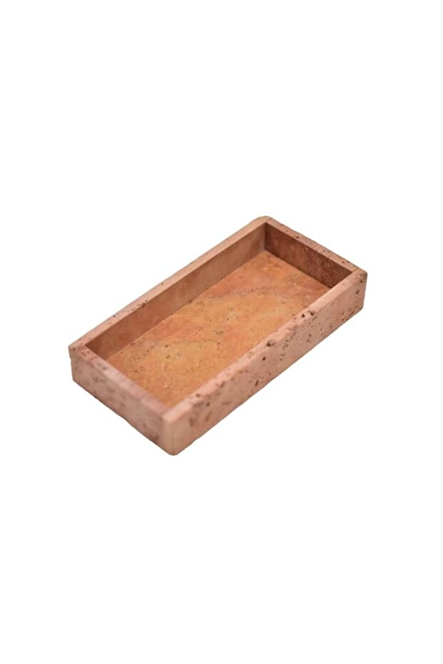 Red Travertine Tray 12x23x4cm honed finish