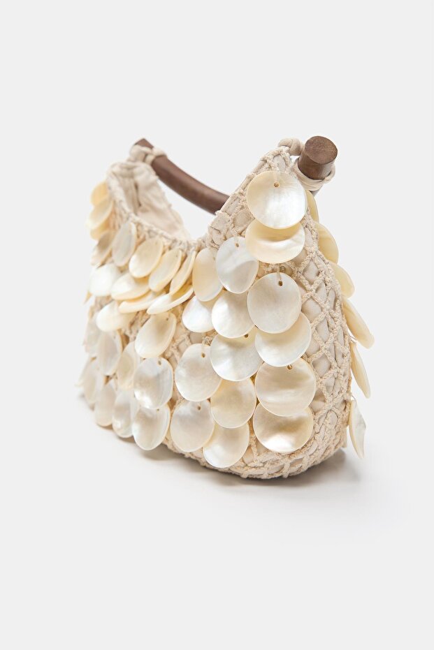 Boncuk detaylı el çantası - 5