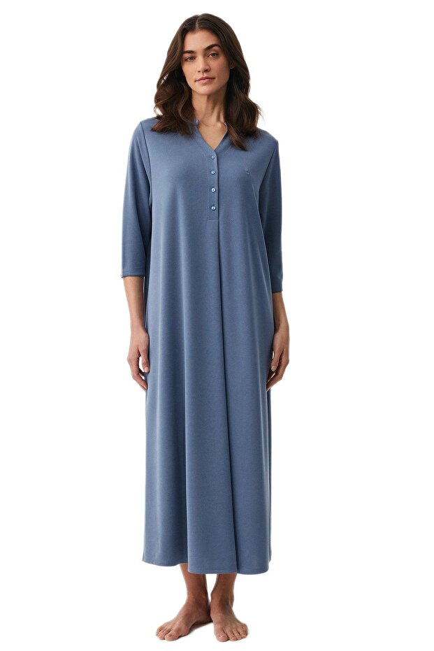 Combed Cotton Mood Women's Indigo Dress 9919