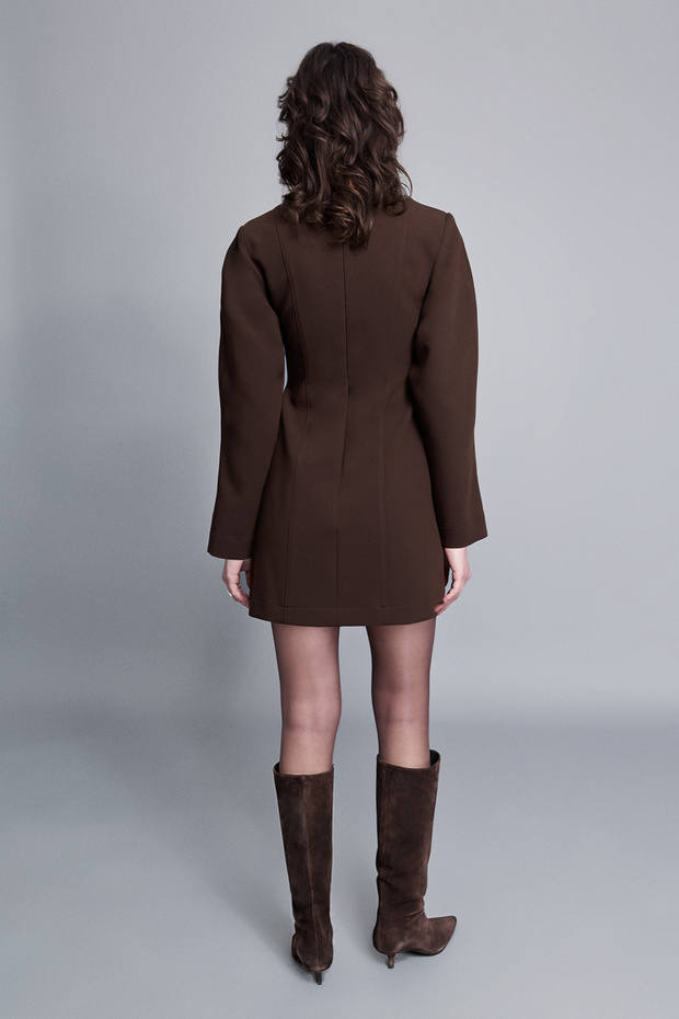 Curved mini elbise - 4