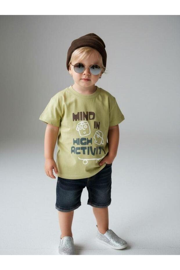 Baby Boy Cotton Mind in High Activity Printed T-Shirt