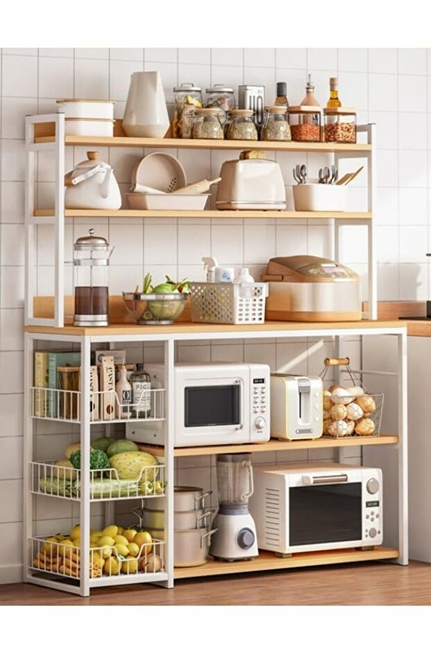 Modern Kitchen Storage Rack – Multi-Tier Countertop Organizer Shelf for Pantry & Cabinets