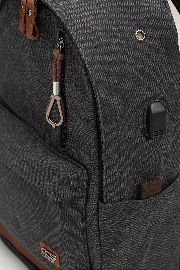 Ççs-51568 Canvas Backpack Black - 4