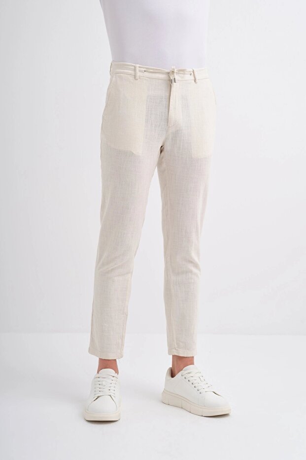 Men's Canvas Trousers 00080 Beige