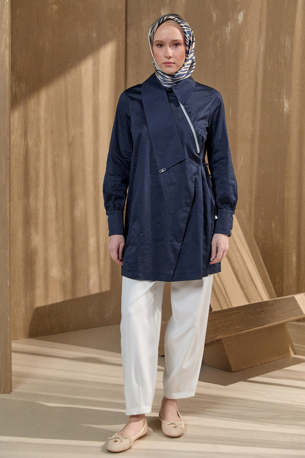 Krep Barrel Fit Pantolon - 1