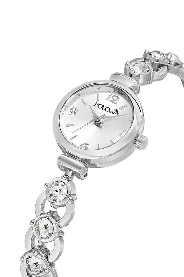 Elegant Luxury Stone Women Wrist Watch Silver Color Pl-1593B2X
