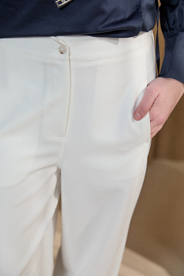 Krep Barrel Fit Pantolon - 4