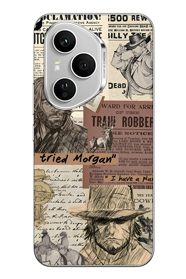 Honor 400 Pro Compatible Western Pattern Transparent Phone Case - 1
