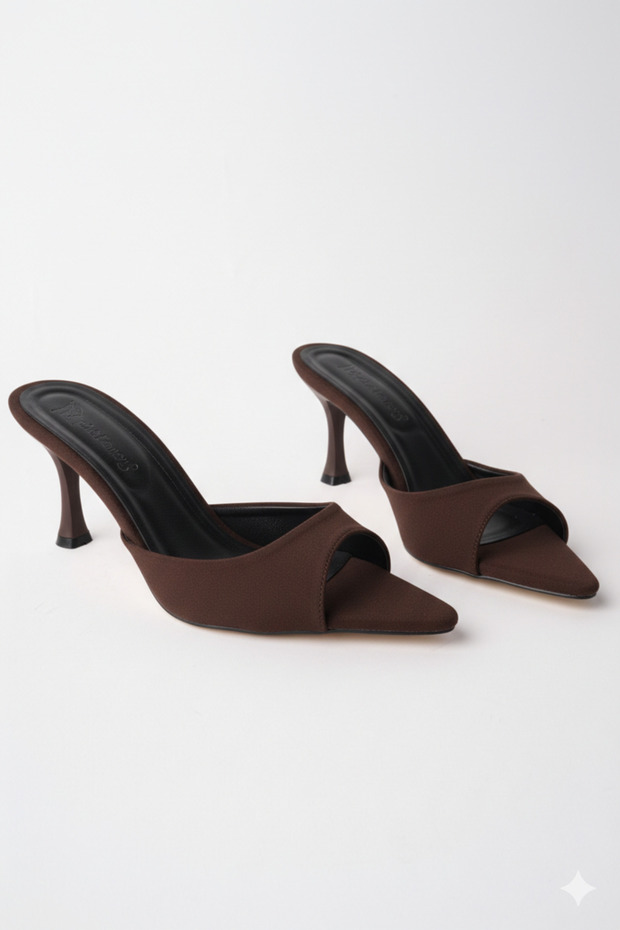 Women's Pointed Toe Thin Heel 7 cm Stylish Slippers Sandals