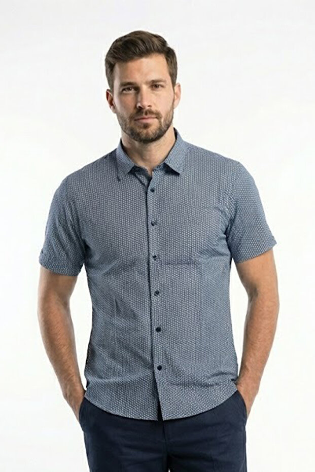 قميص منقوش للرجال - 1