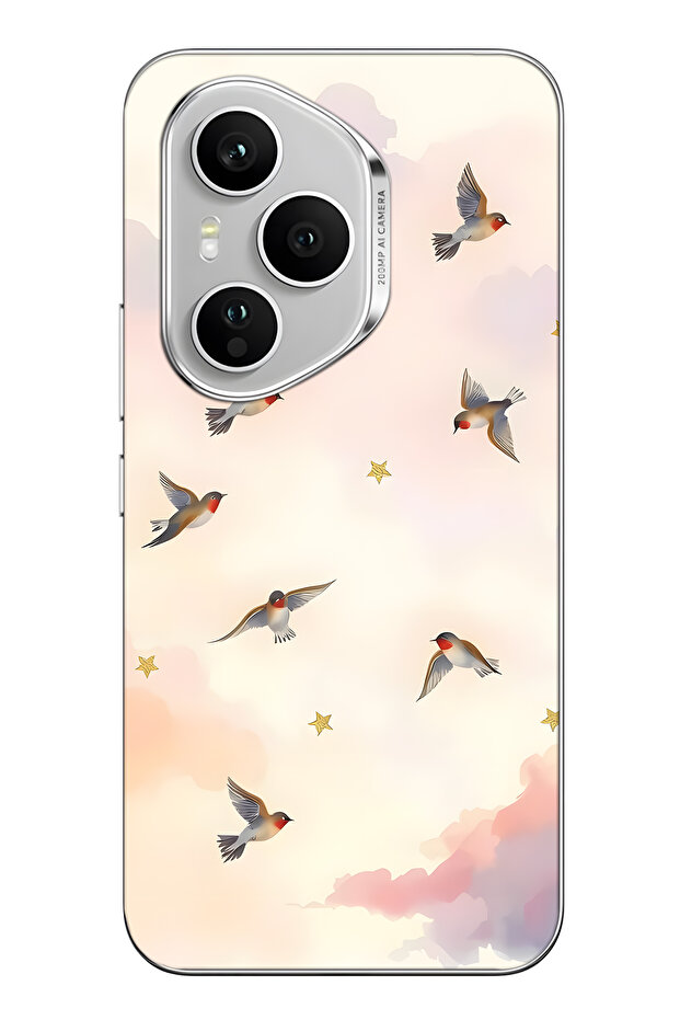 غطاء هاتف شفاف بنمط الطائر الطائر متوافق مع هونر 400 برو - 1