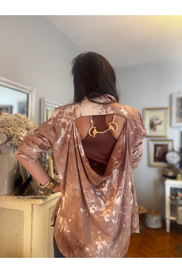 Sırt dekolteli blazer ceket - 3