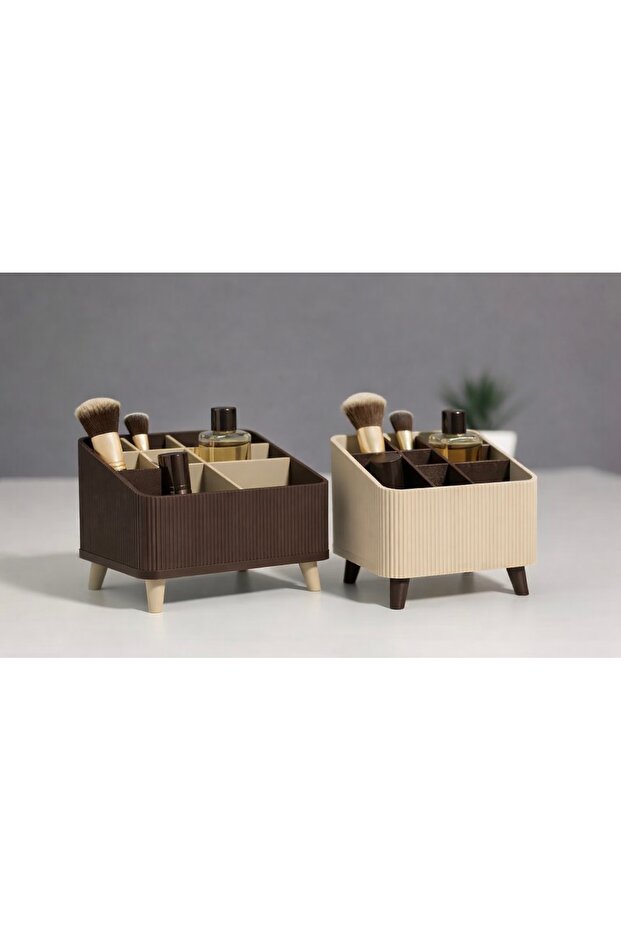 Minimalist Design Standing Cosmetic and Accessory Organizer Set of 2