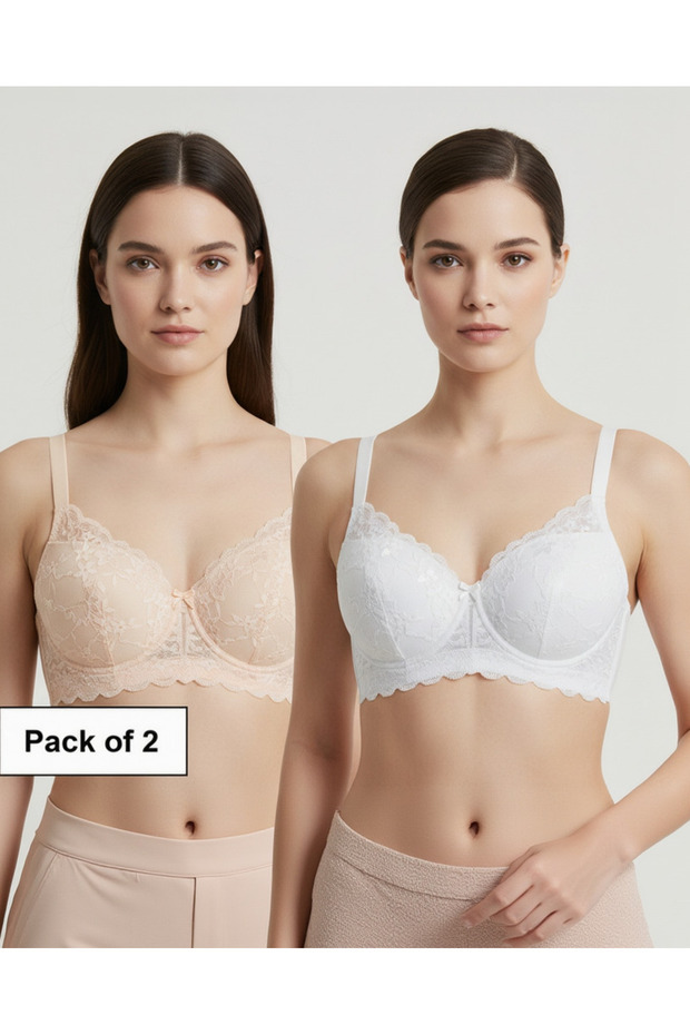 Women Pale Pink Padded Bra – 2 Pack