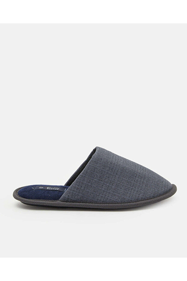 Men Navy Solid Slippers - 1
