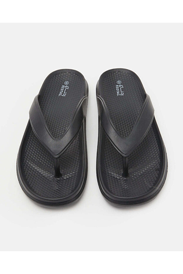 Men Black Solid Flipflops - 2