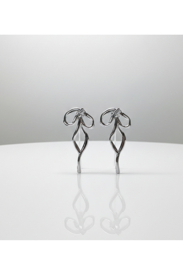 أقراط على شكل فيونكة عمودية - 2