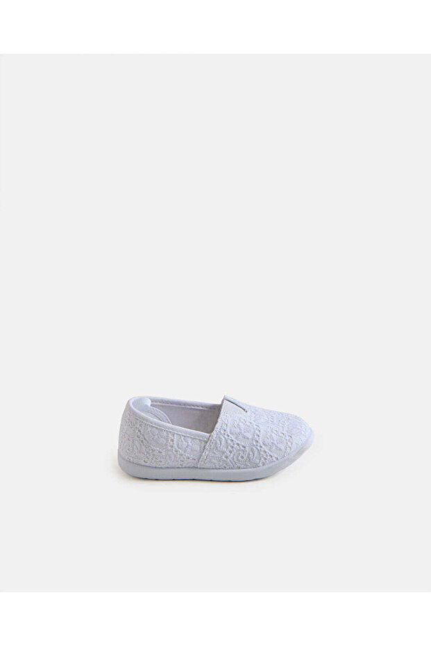 Infant Girls White Embroidery Sneakers