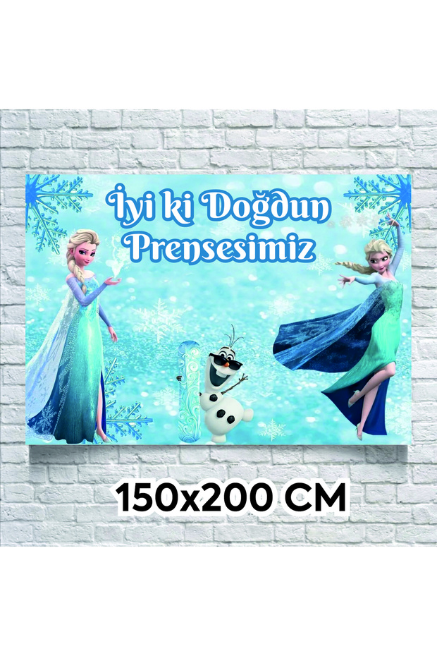 Elsa 150X200 cm Branda Birthday Banner - Branda - Poster