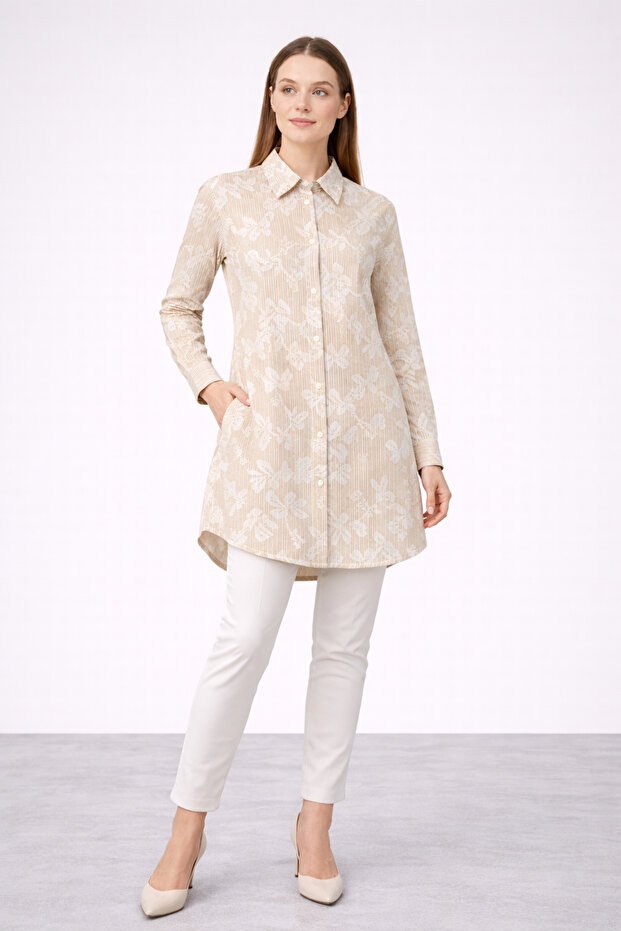 Yaprak İşlemeli Tunik 21042 - 5