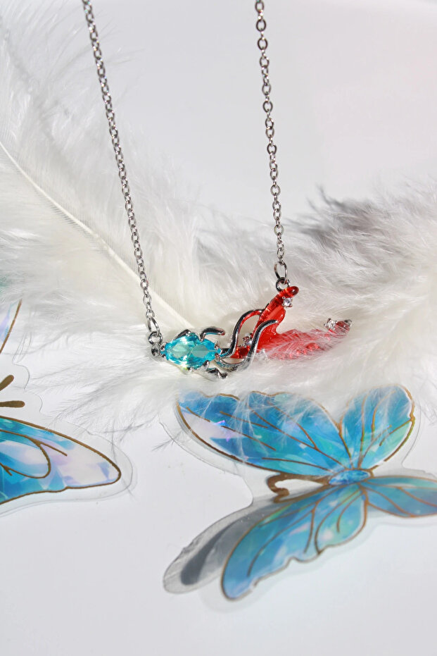 Steel Koi Fortune Fish Pendant
