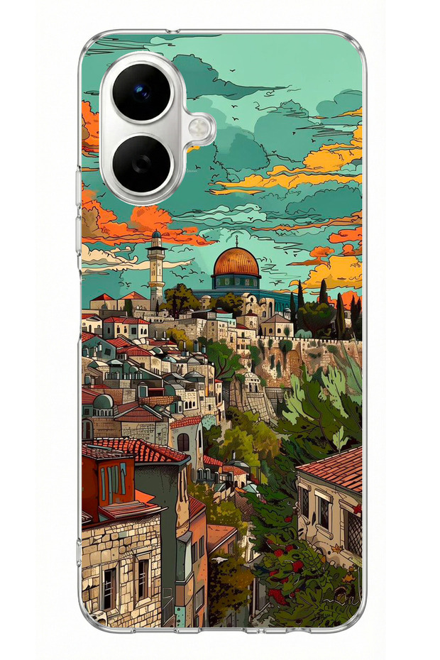 Tecno Spark Go 2 Compatible Free Palestine and Kubbetüs Sahara Printed Silicone Case
