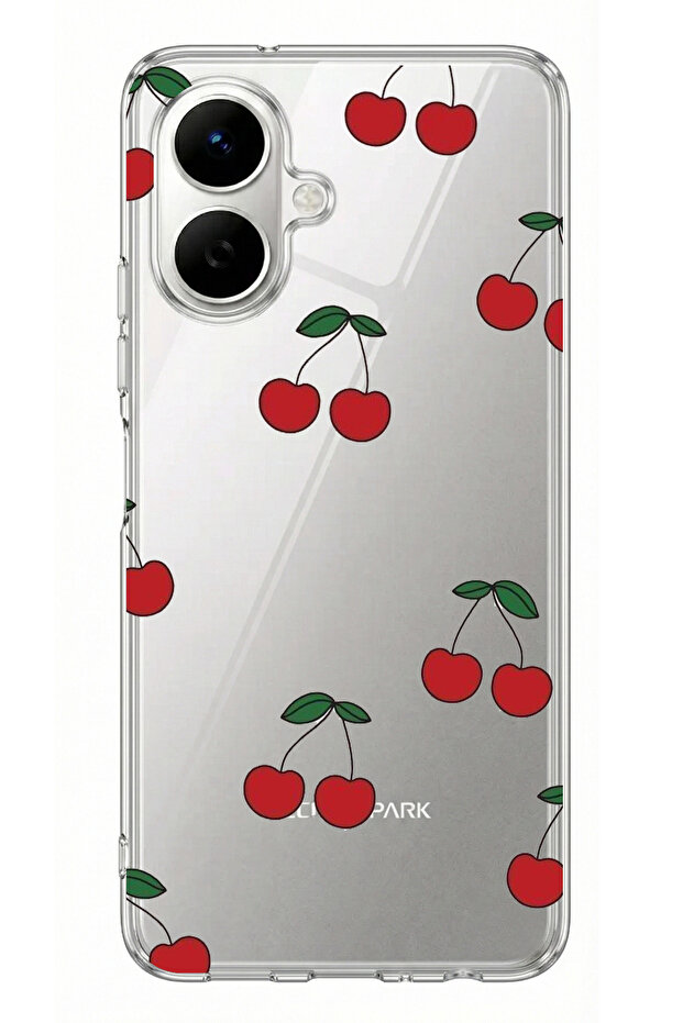 حافظة سيليكون مطبوعة بتصميم كرزول متوافقة مع هاتف Infinix Smart 10 - 1