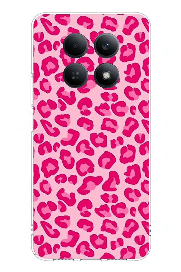 حافظة سيليكون مطبوعة بتصميم الفهد الوردي متوافقة مع هاتف Redmi Note 15 4G - 1