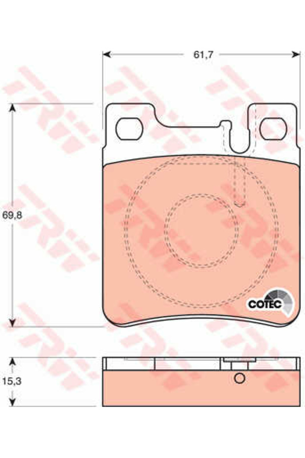 Σετ τακάκια, δισκόφρενα GDB1123 - 1