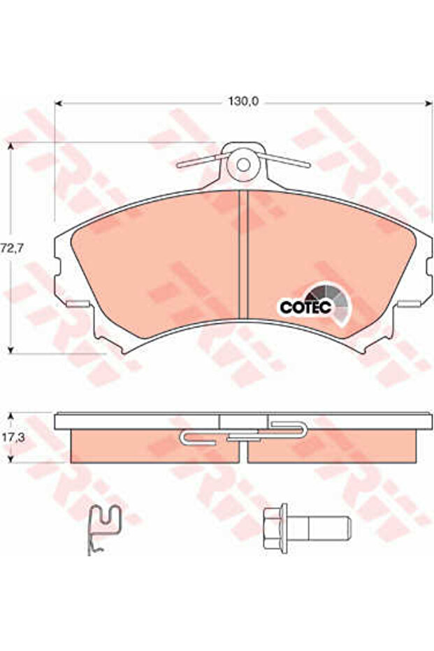 Σετ τακάκια, δισκόφρενα GDB1584 - 1