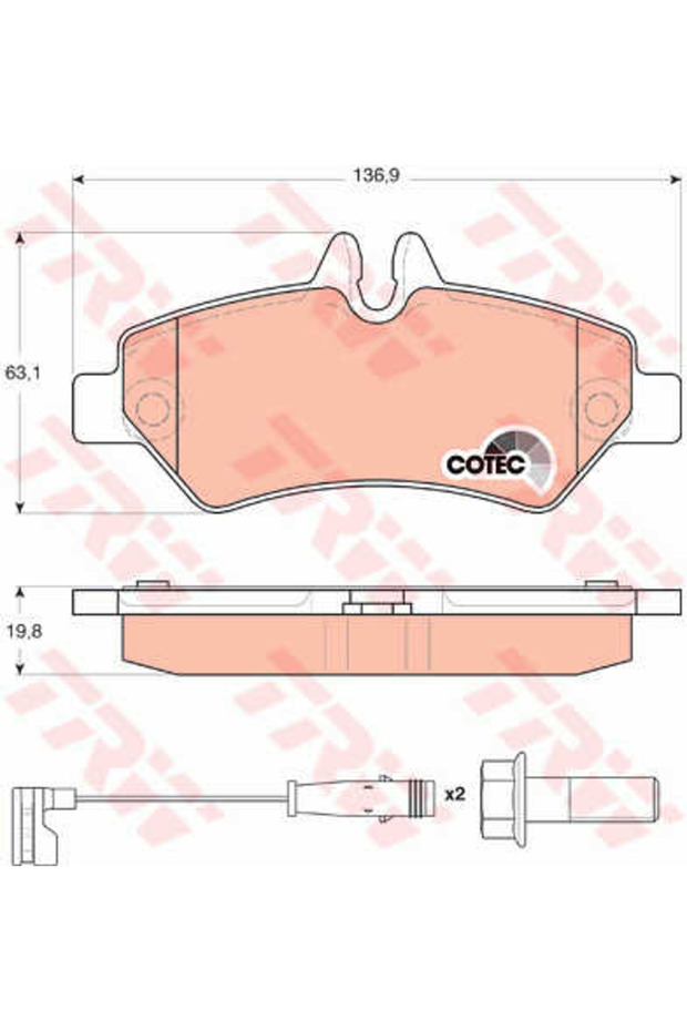 Σετ τακάκια, δισκόφρενα GDB1697 - 1
