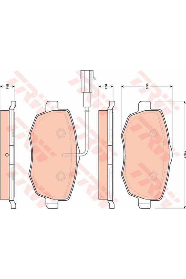 Σετ τακάκια, δισκόφρενα GDB1707 - 1
