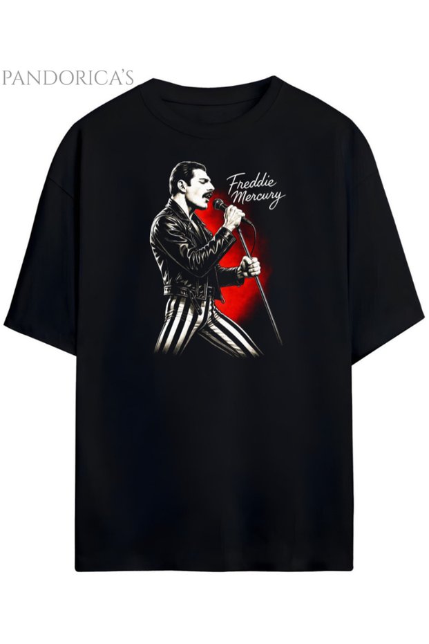 Pandorica's Queen Freddie Mercury Design Unisex Cotton T-Shirt