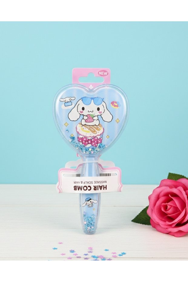 Sanrio Kawaii Cinnamoroll Comb with Glitter Sequins Inside Mini Comb Luxury Gift Products
