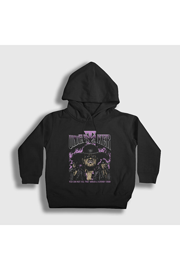 Unisex Kids Black Dead Wwe the Undertaker Hooded Sweatshirt 602287Tt
