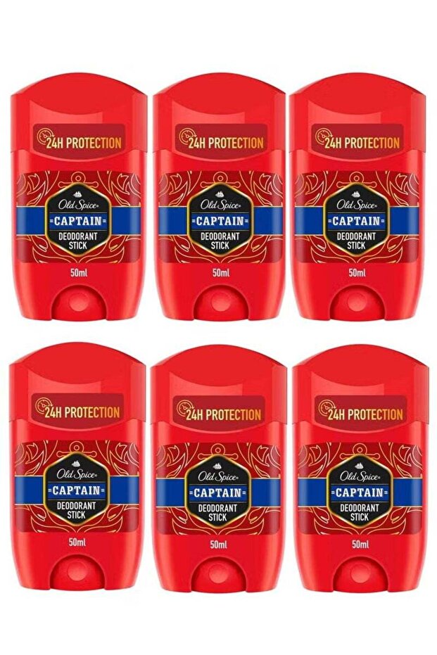 Captain Deodorant Stick 50ml (Pack of 6)